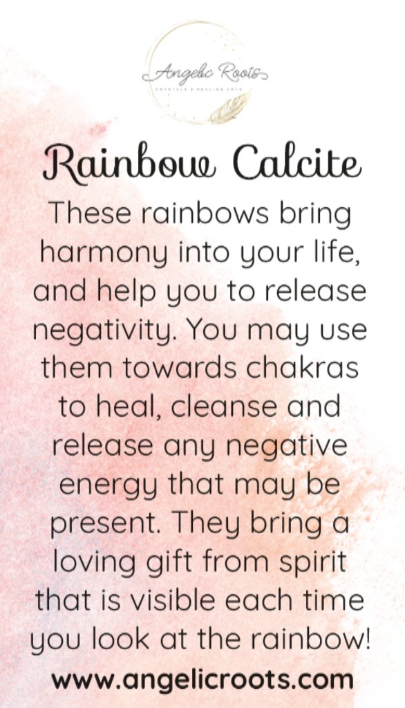 Rainbow Calcite Crystal Card