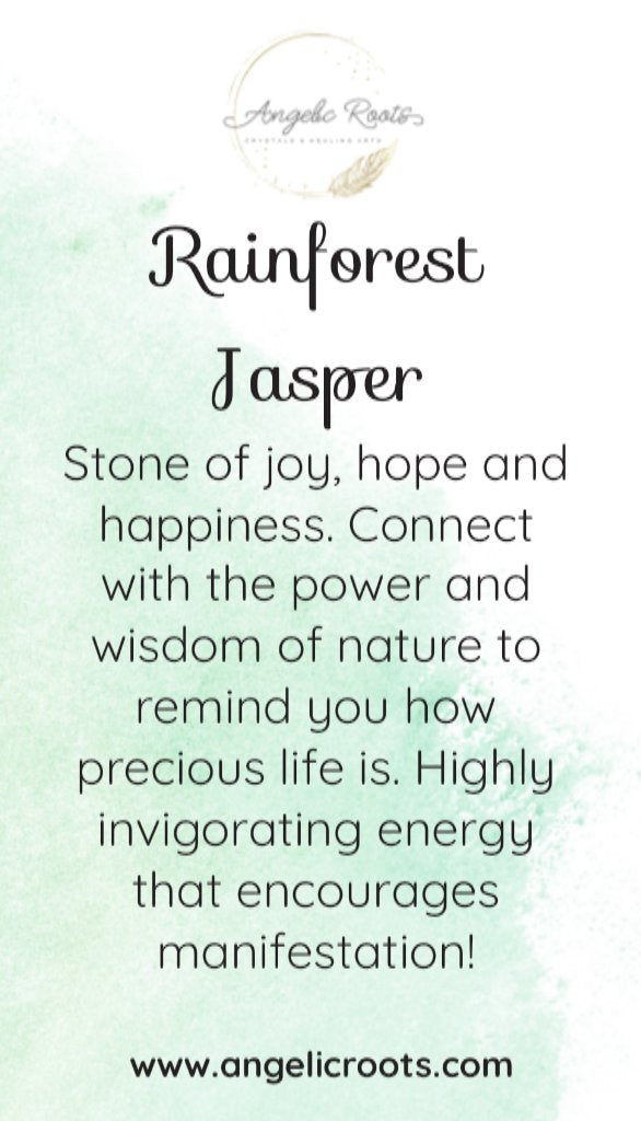 Rainforest Jasper Crystal Card