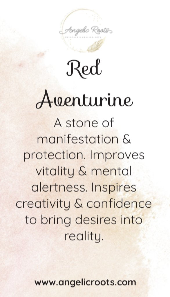 Red Aventurine Crystal Card