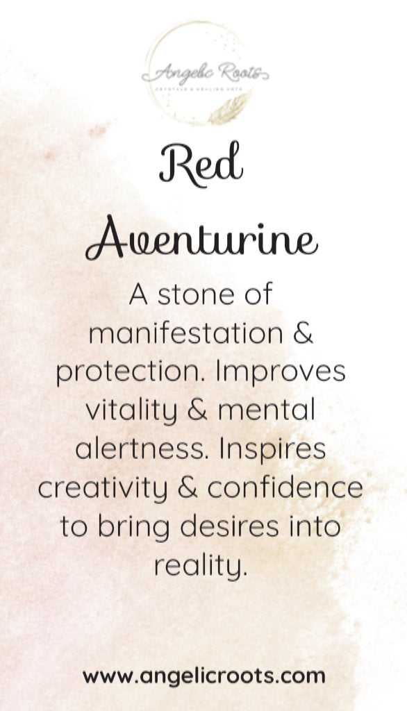 Red Aventurine Crystal Card