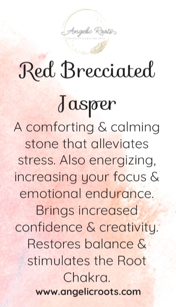 Red Brecciated Jasper Crystal Card