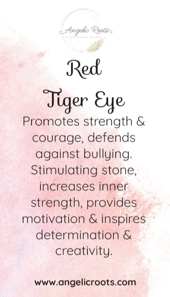 Red Tiger Eye Crystal Card