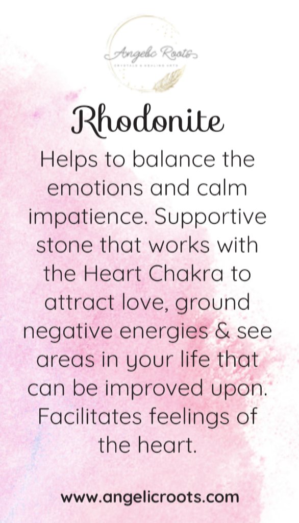 Rhodonite Crystal Card