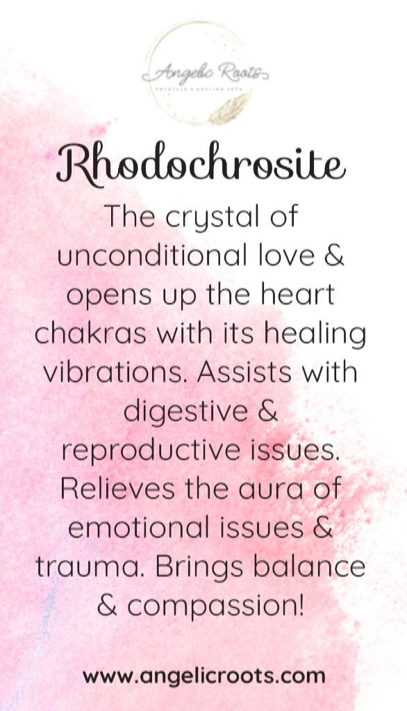 Rhodochrosite Crystal Card