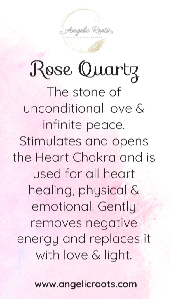 Rose Quartz Crystal Card