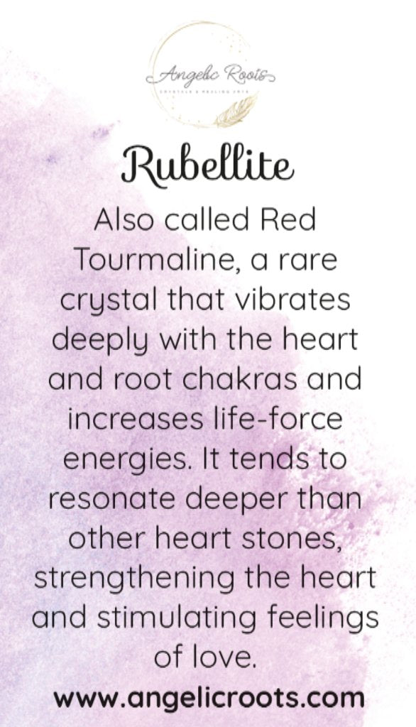 Rubellite Crystal Card