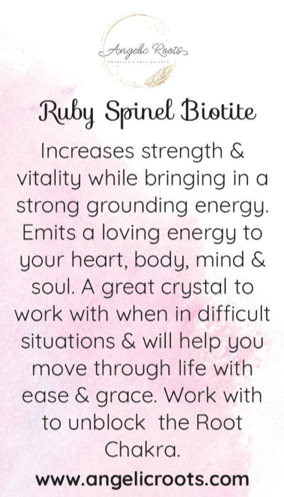Ruby Spinel Biotite Crystal Card