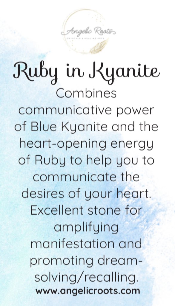 Ruby in Kyanite Crystal Card