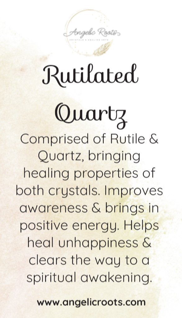 Rutilated Quartz Crystal Card