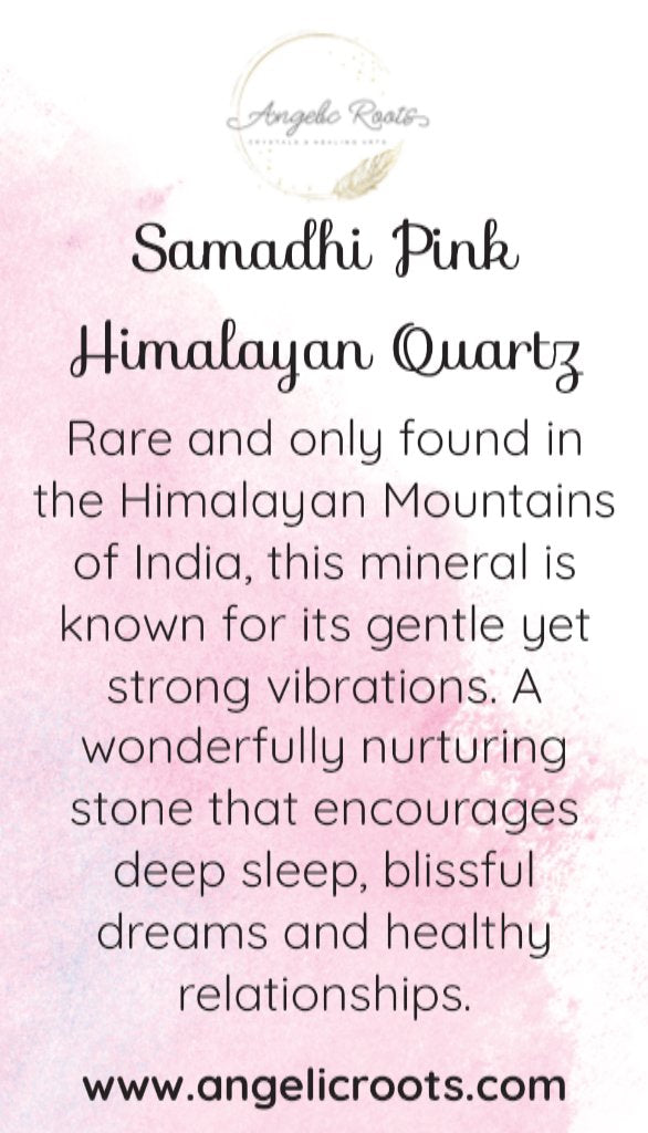 Samadhi Pink Himalayan Quartz Crystal Card