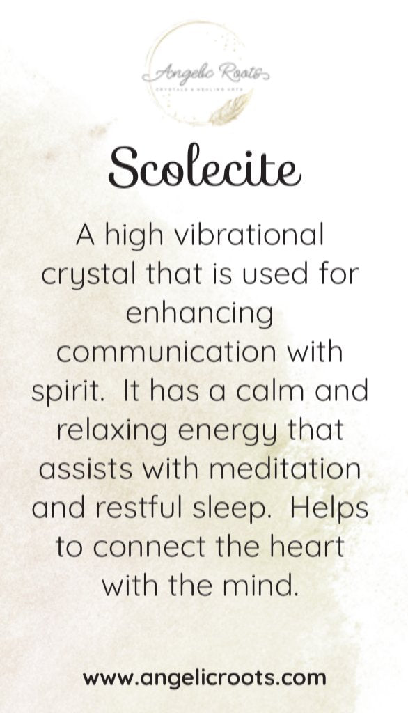 Scolecite Crystal Card