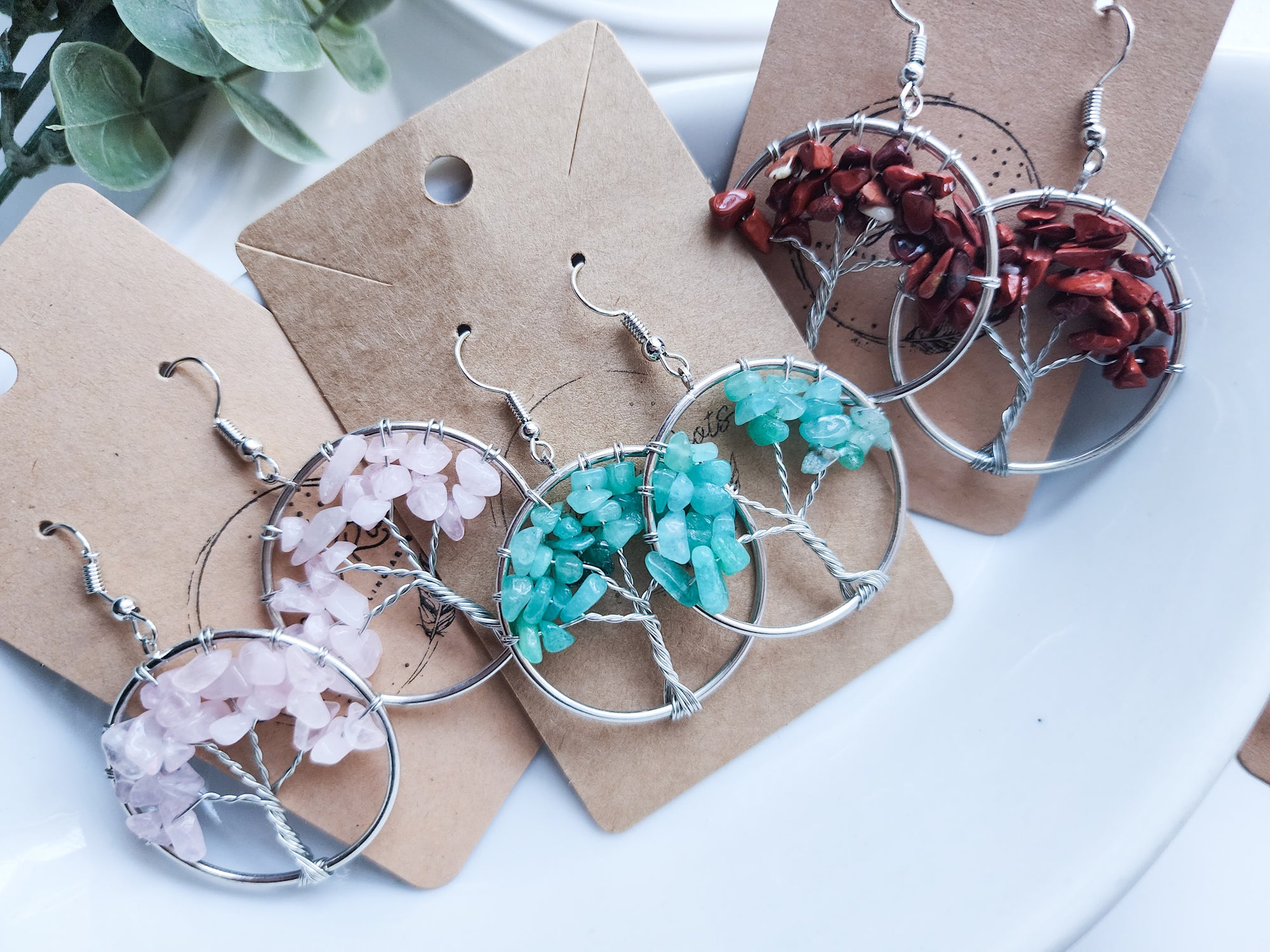 Tree of Life Drop Earrings || Silver