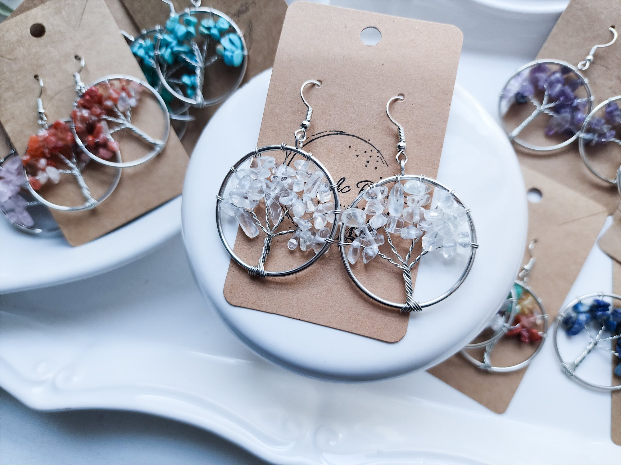 Tree of Life Drop Earrings || Silver