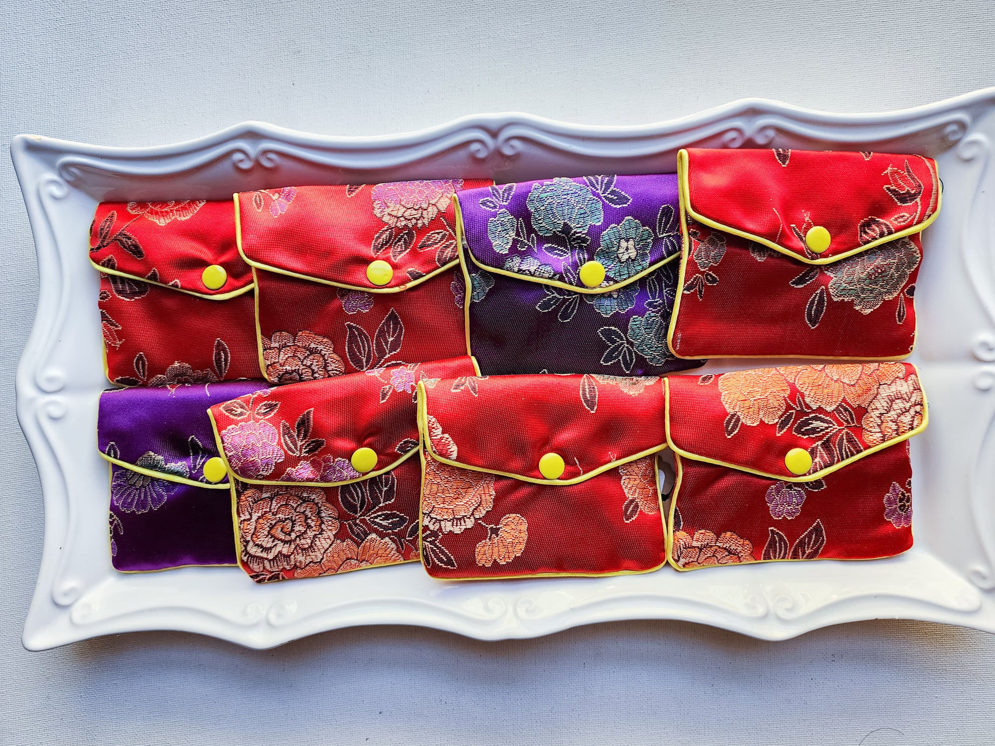 Floral Silk Keeper Pouch