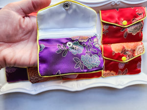 Floral Silk Keeper Pouch