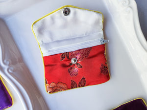 Floral Silk Keeper Pouch