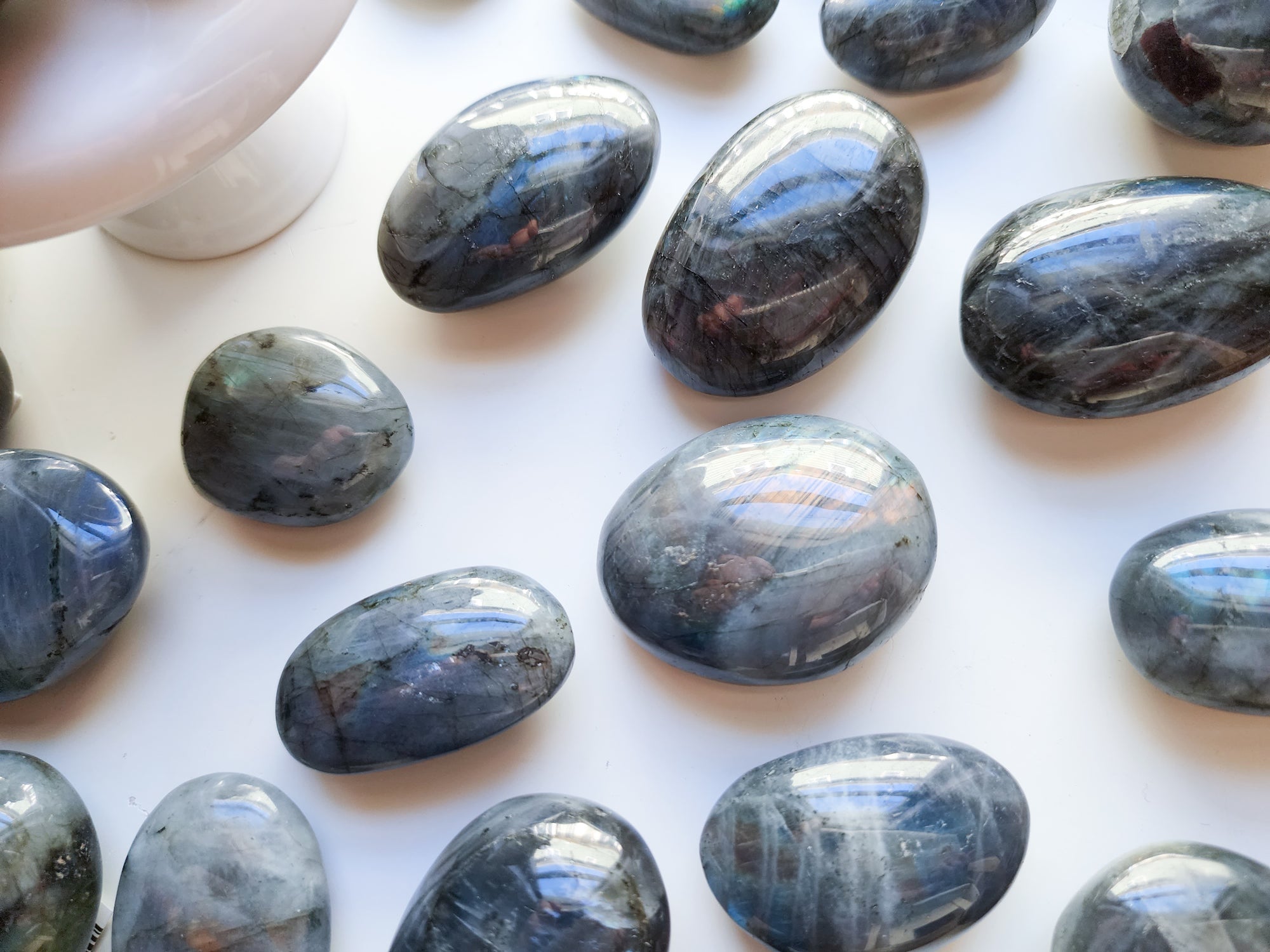 Labradorite Palm Stone || Grade A