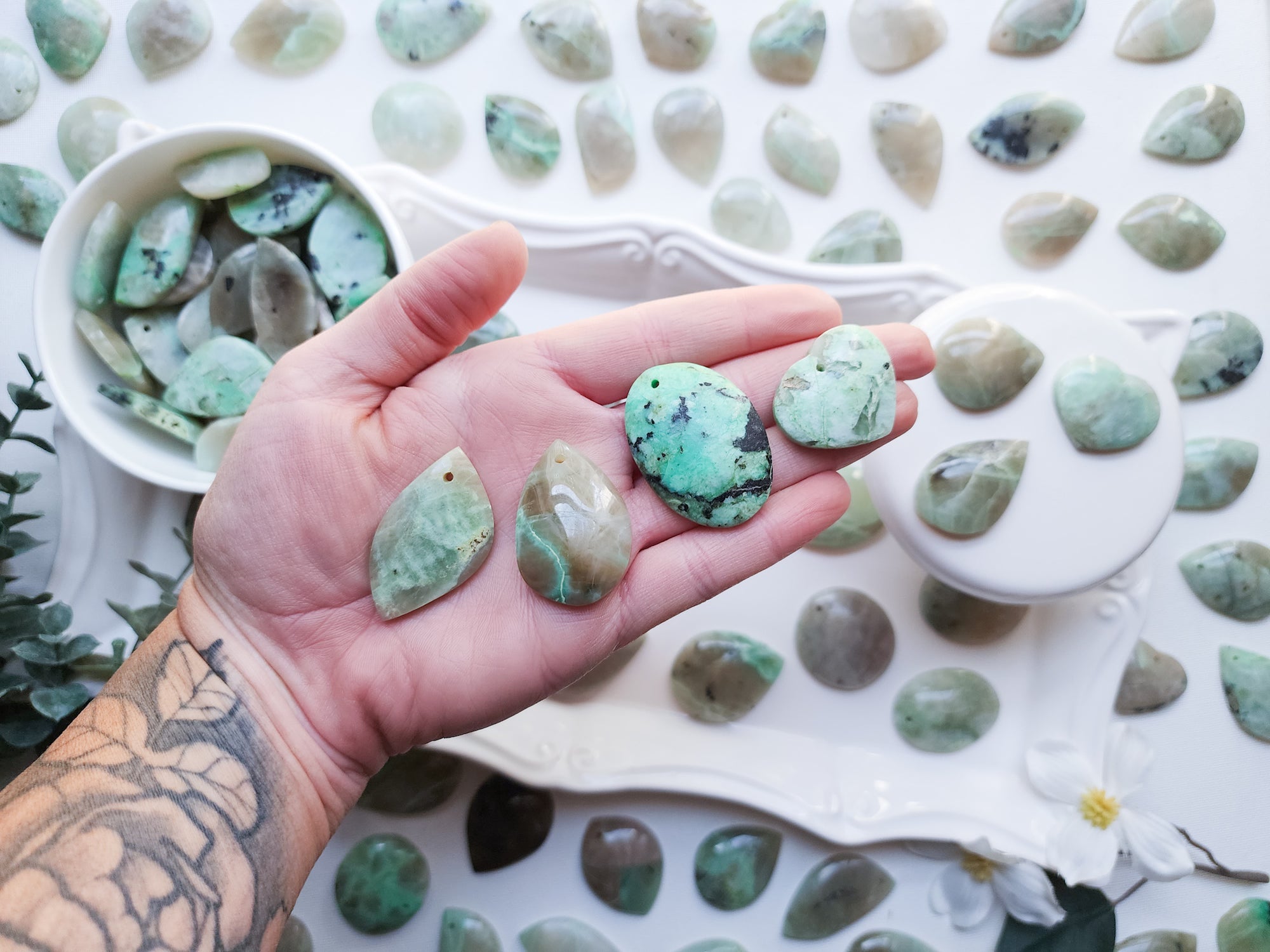 Green Moonstone Cabochon