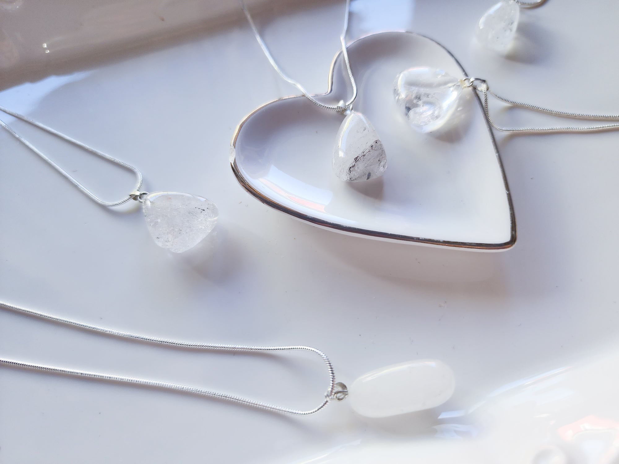 Clear Quartz Tumble Necklace