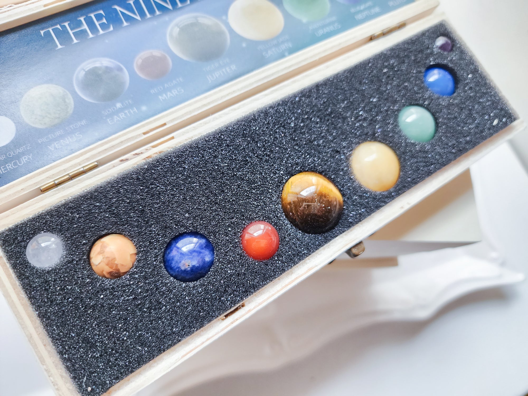 Nine Planet Crystal Sphere Solar System Set