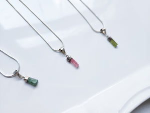 Rainbow Tourmaline Sterling Pendant