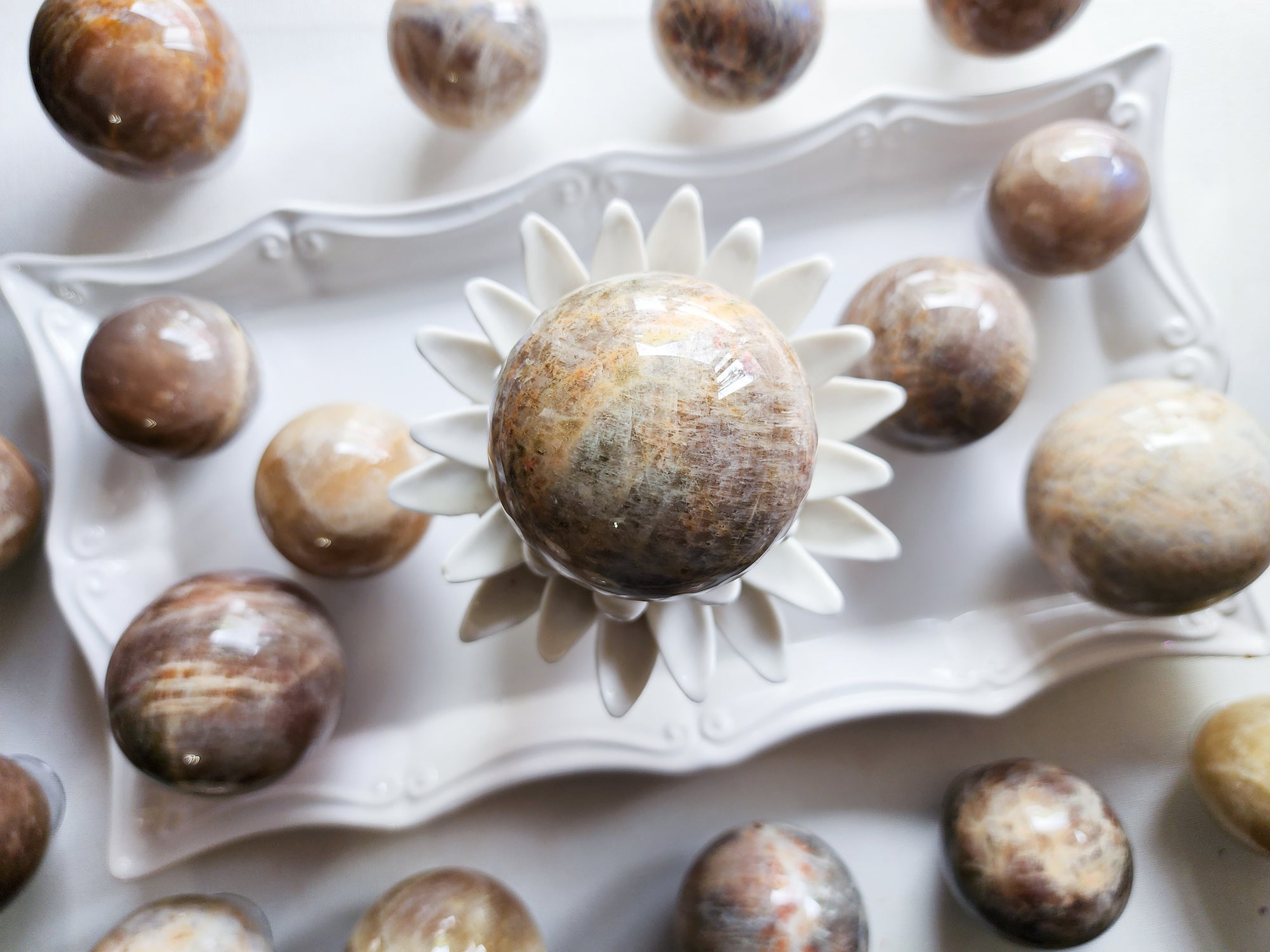 Moonstone & Sunstone Mix Sphere