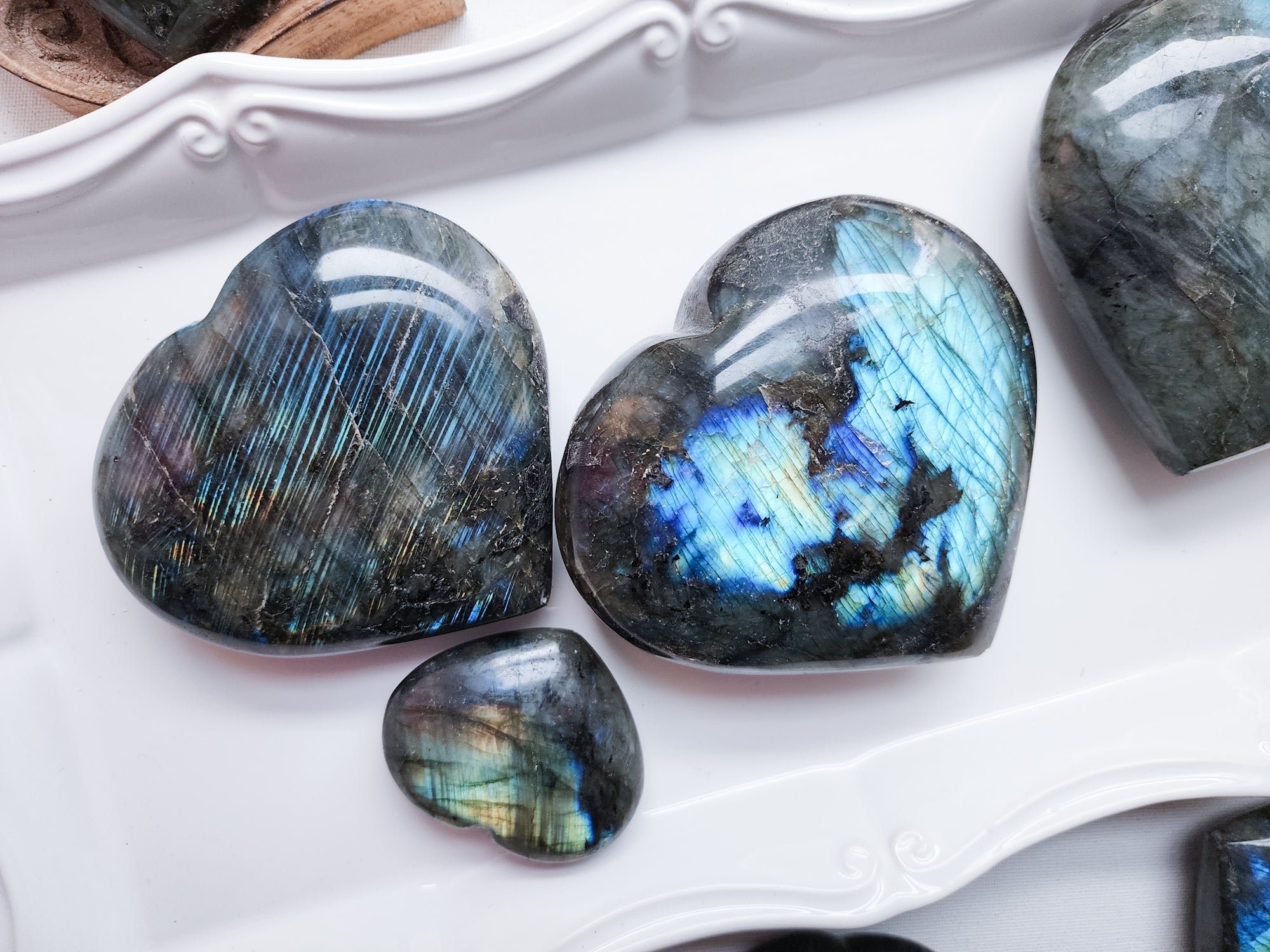 Labradorite Heart