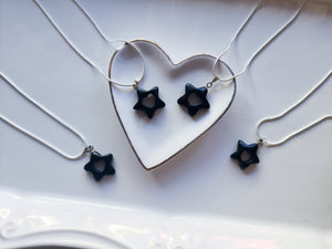 Heart in Star Onyx Necklace