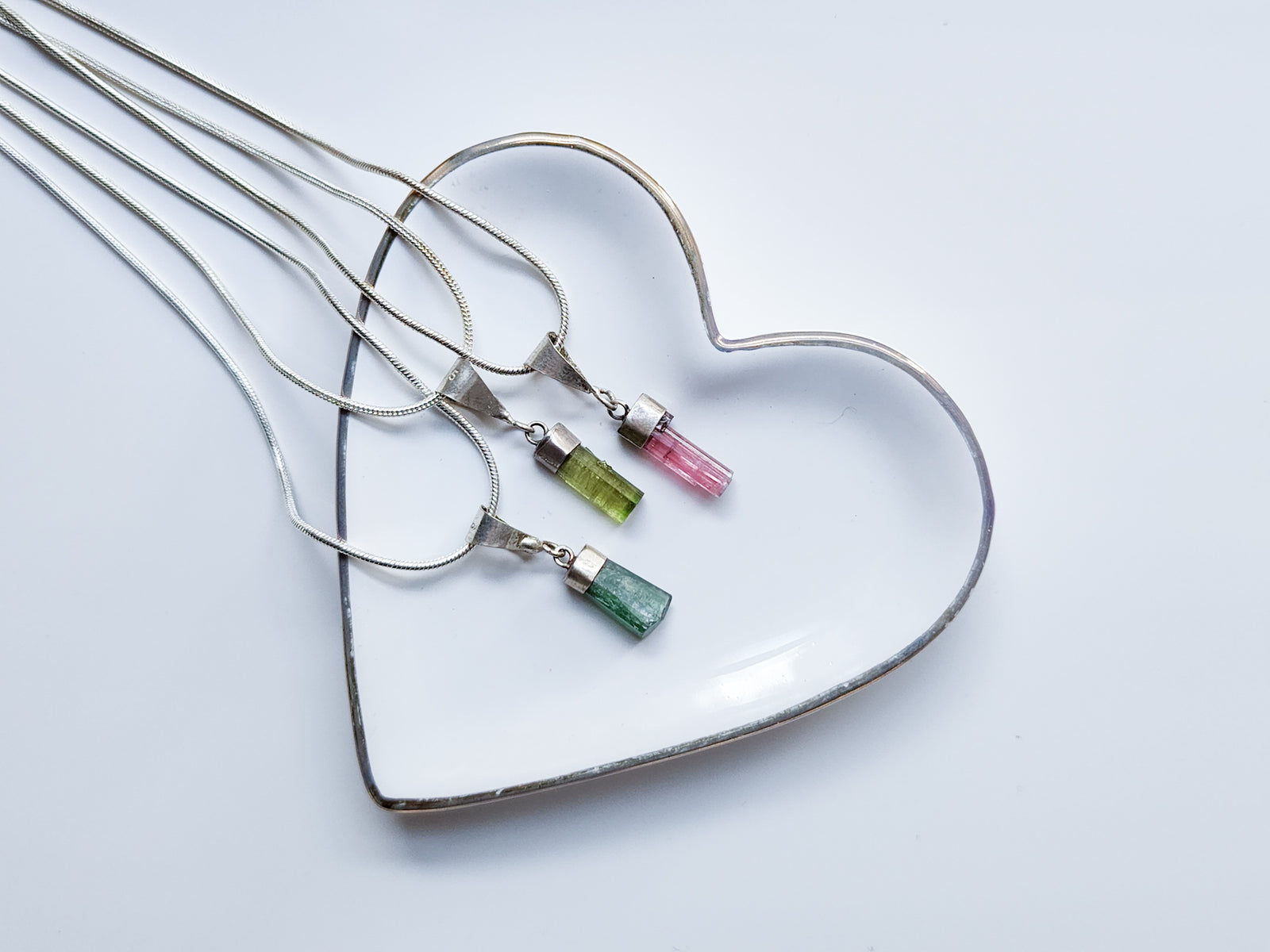 Rainbow Tourmaline Sterling Pendant