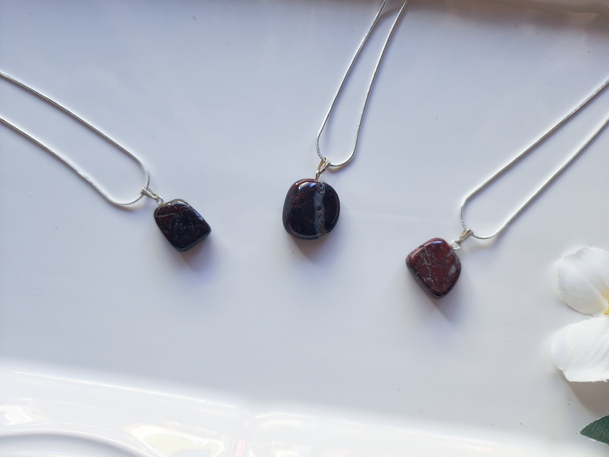 Red Jasper Tumbled Necklace