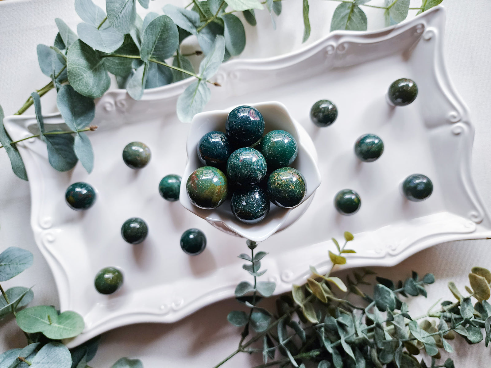 Bloodstone Sphere || Marble || India