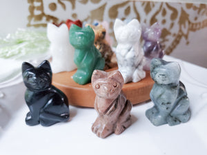 Crystal Cat Carving