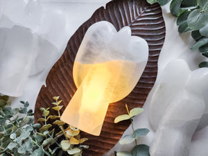 Selenite Angel Lamp