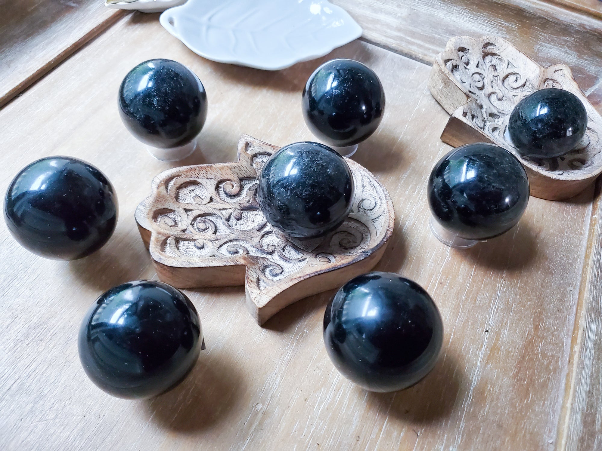 Silver Sheen Obsidian Sphere