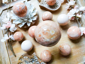 Peach Moonstone Sphere