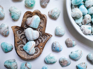 Blue Aragonite Mini Hearts