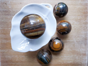 Gold & Blue Tiger Eye Sphere