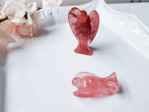 Cherry Quartz Crystal Angel
