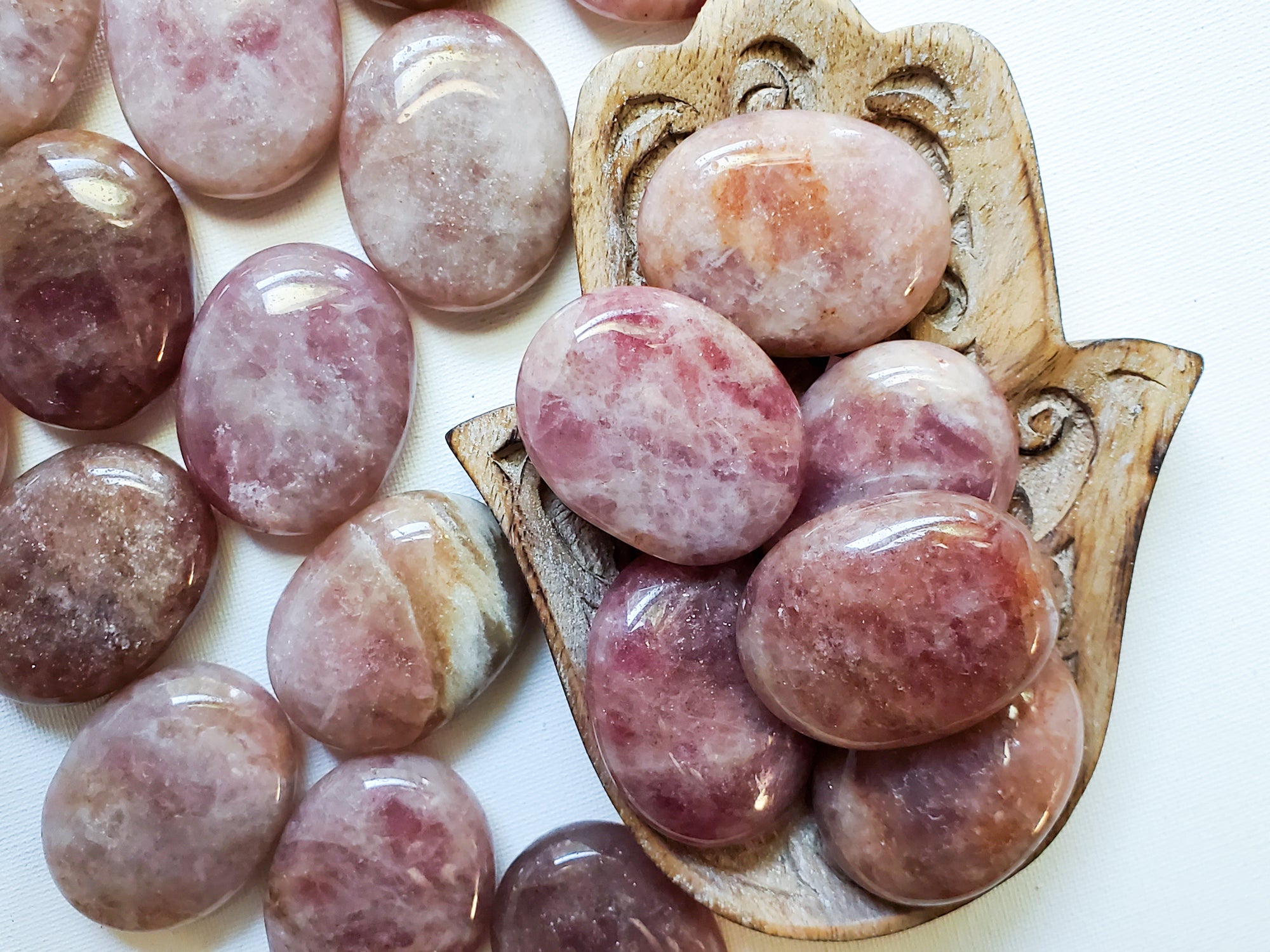 Strawberry Quartz Palm Stone