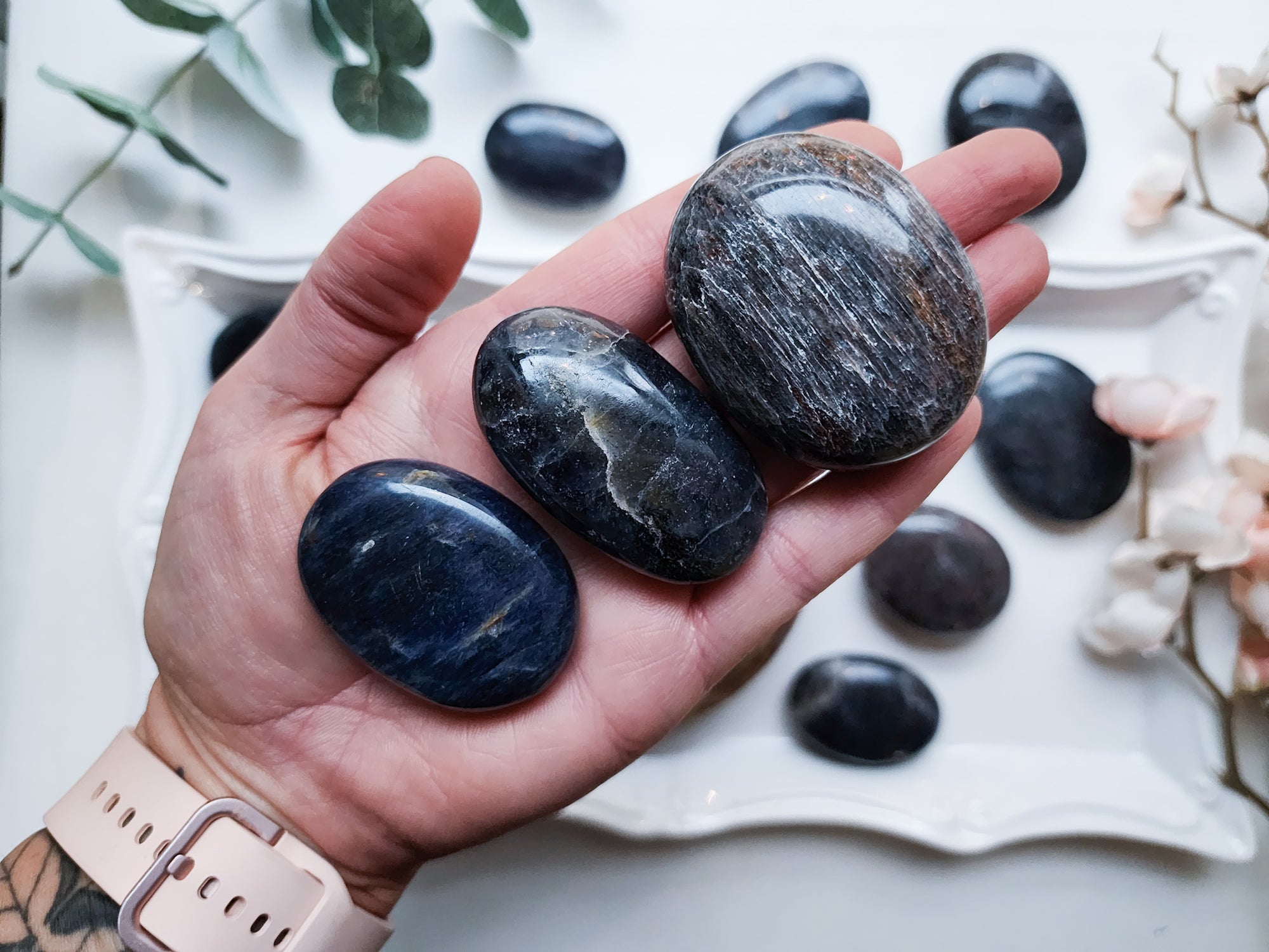 Blue Aventurine Palm Stone