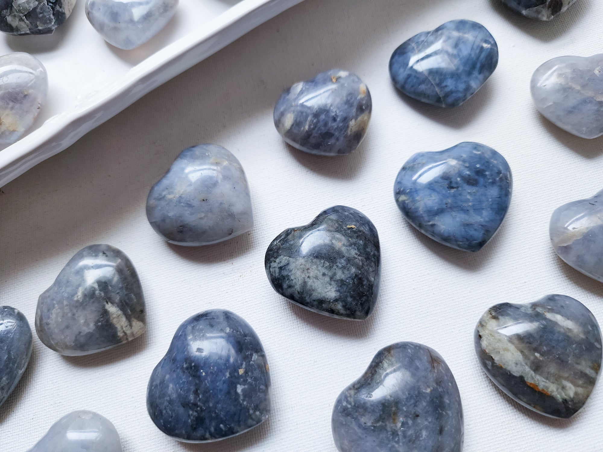 Blue Opal Mini Heart || Madagascar