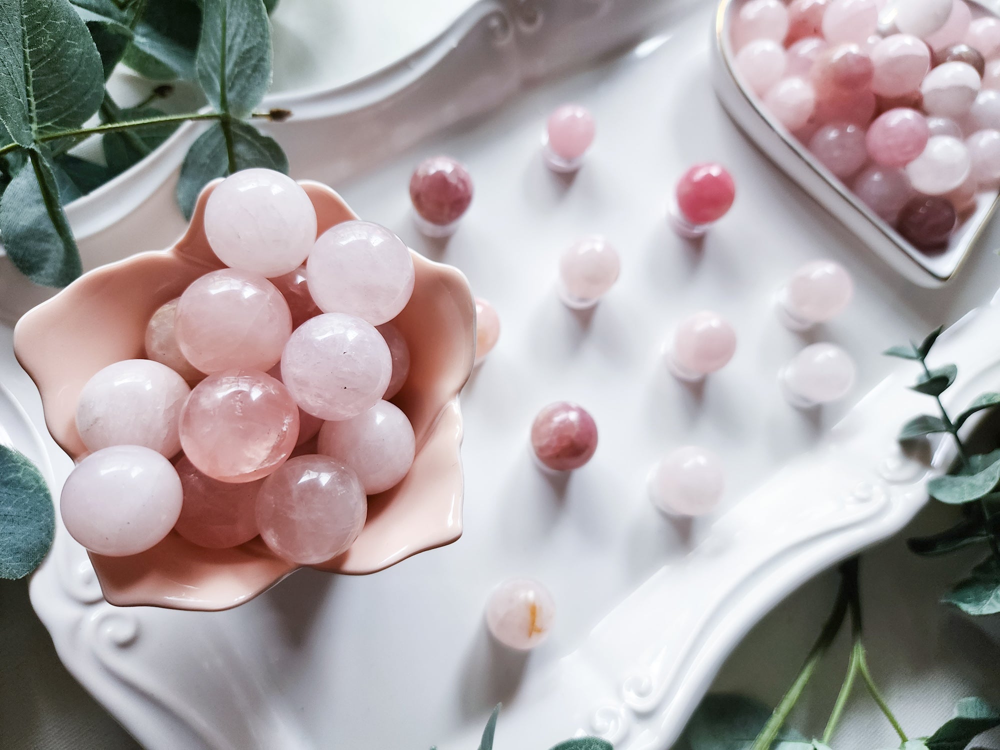 Rose Quartz Sphere || Marble