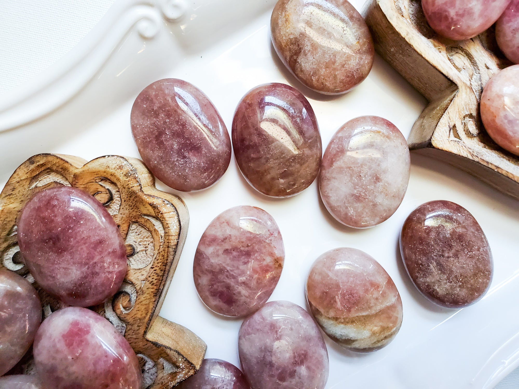 Strawberry Quartz Palm Stone