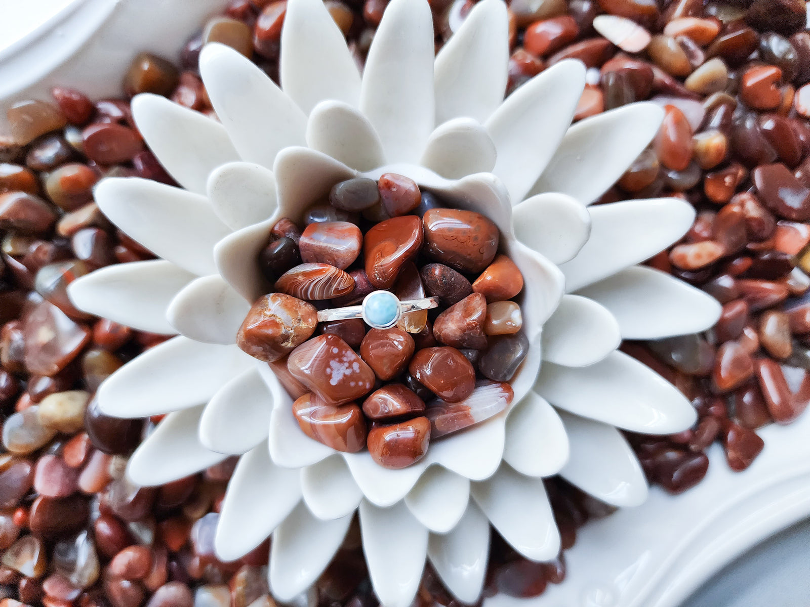 Larimar Dainty Sterling || Round