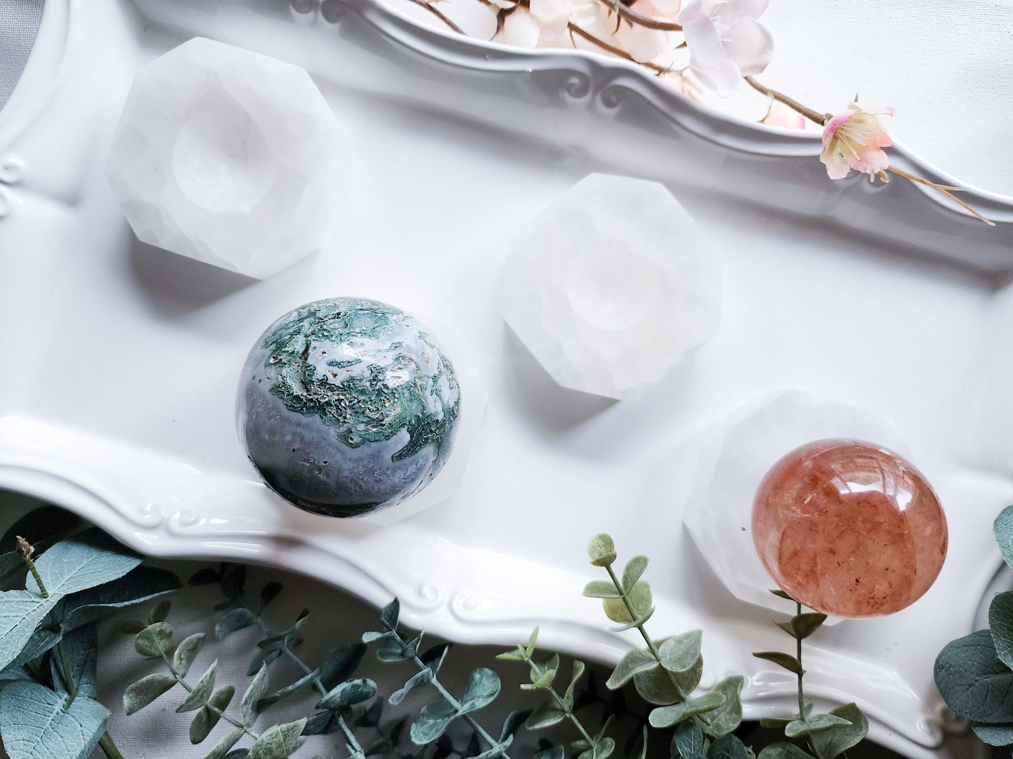 Selenite Sphere Stand