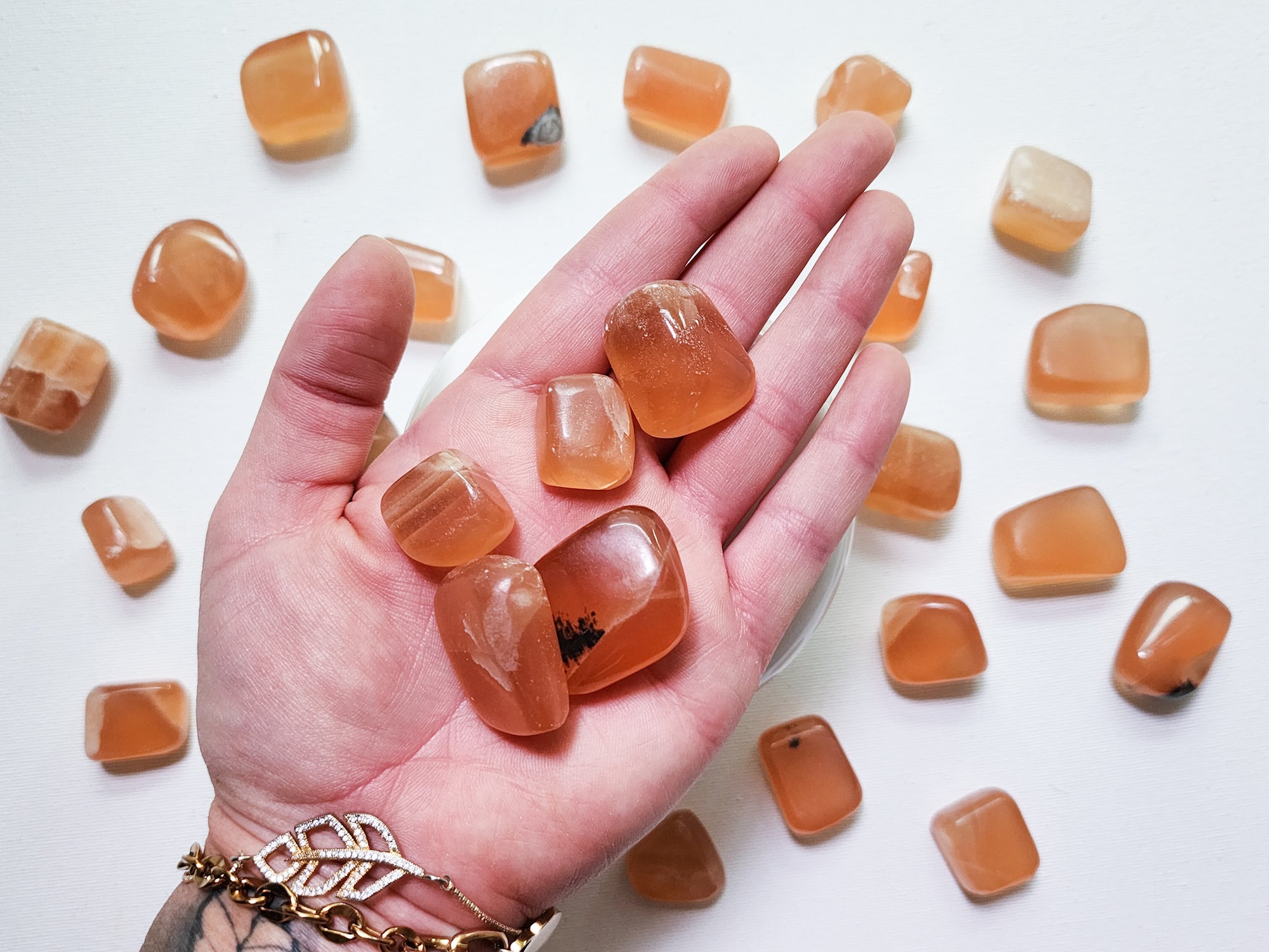 Honey Calcite Tumbled Stone