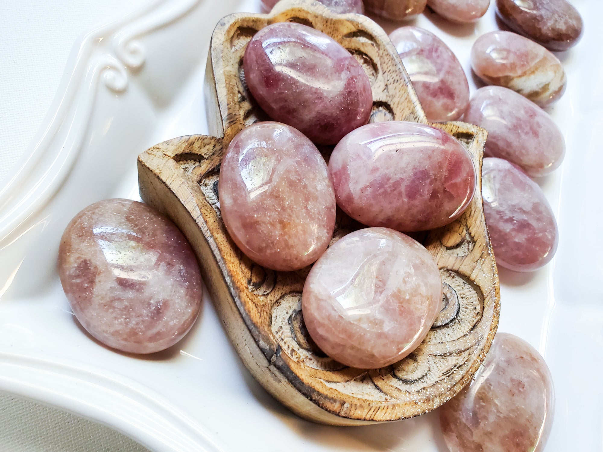 Strawberry Quartz Palm Stone