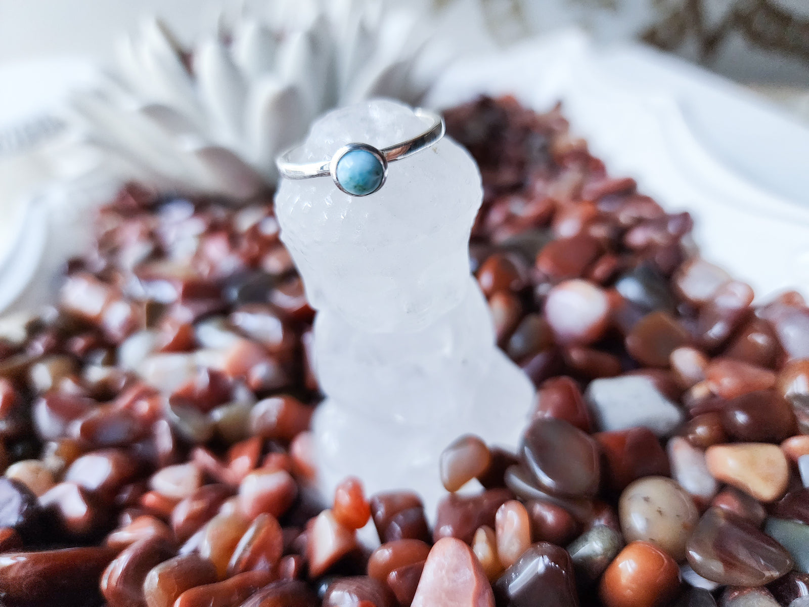 Larimar Dainty Sterling || Round