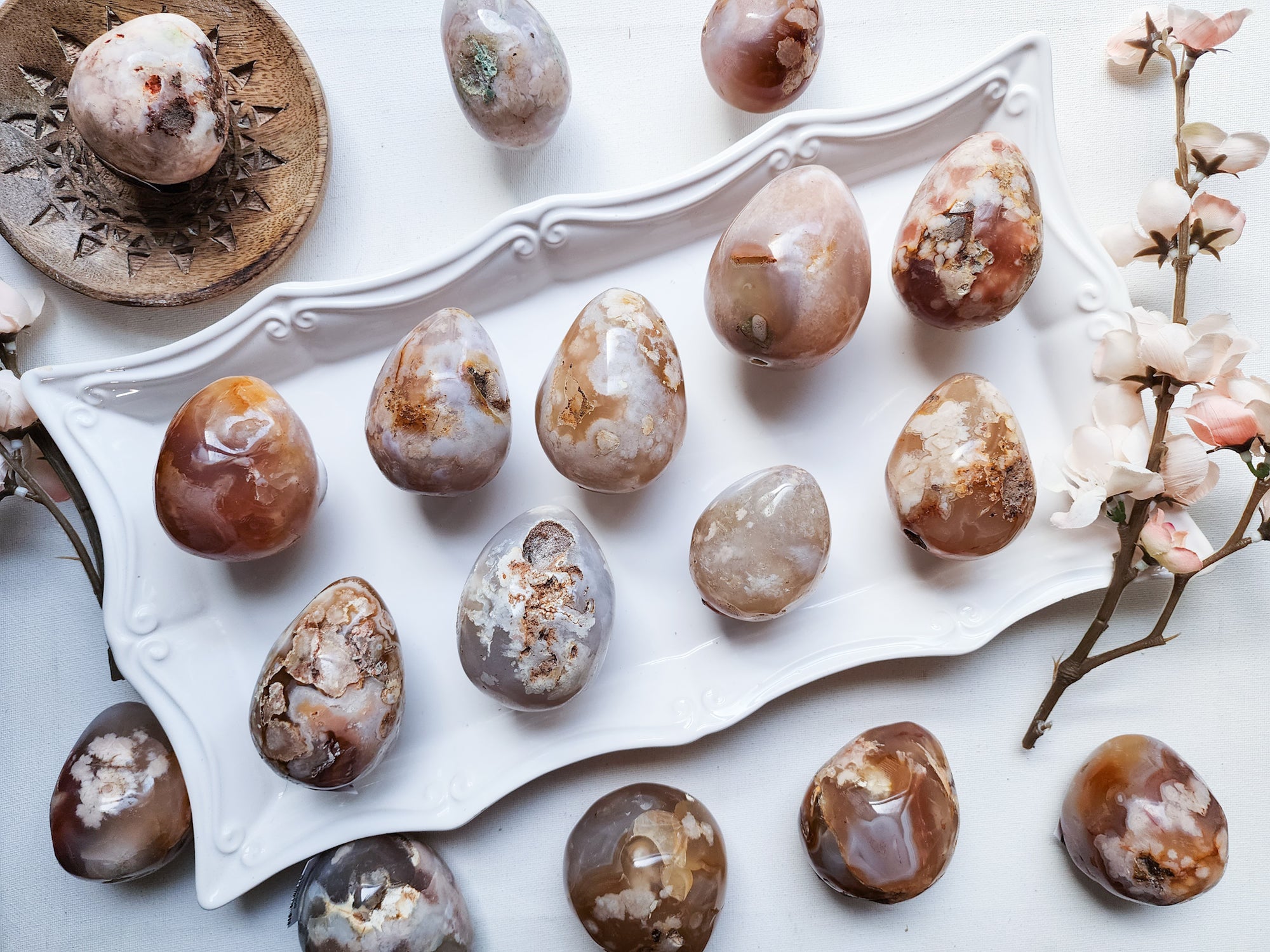 Flower Agate Egg