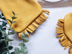Leather Fringe Pouch